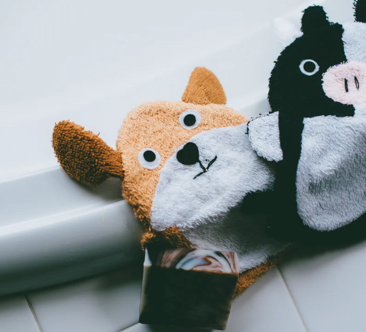 Puppy Ramie Bath Mitt