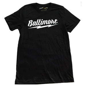 Black Baltimore Lightning Bolt Shirt