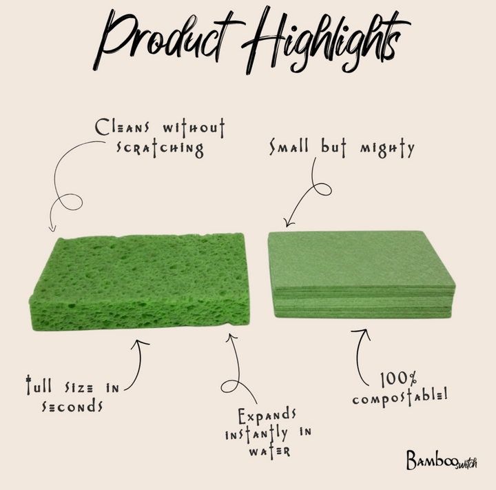 Compostable Cellulose Sponge
