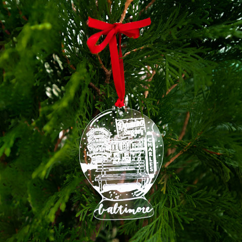 Snow Globe Acrylic Ornament