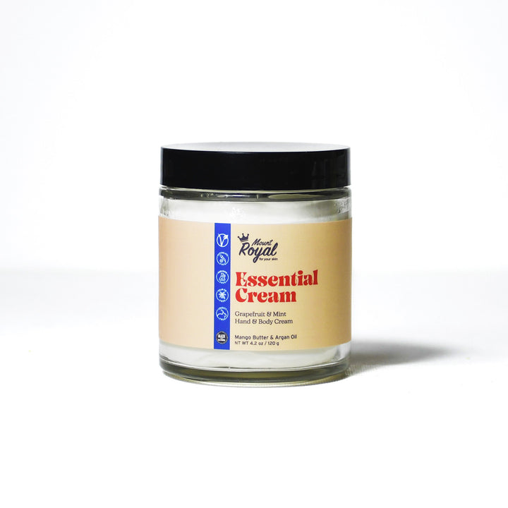 Essential Cream jar on a white background