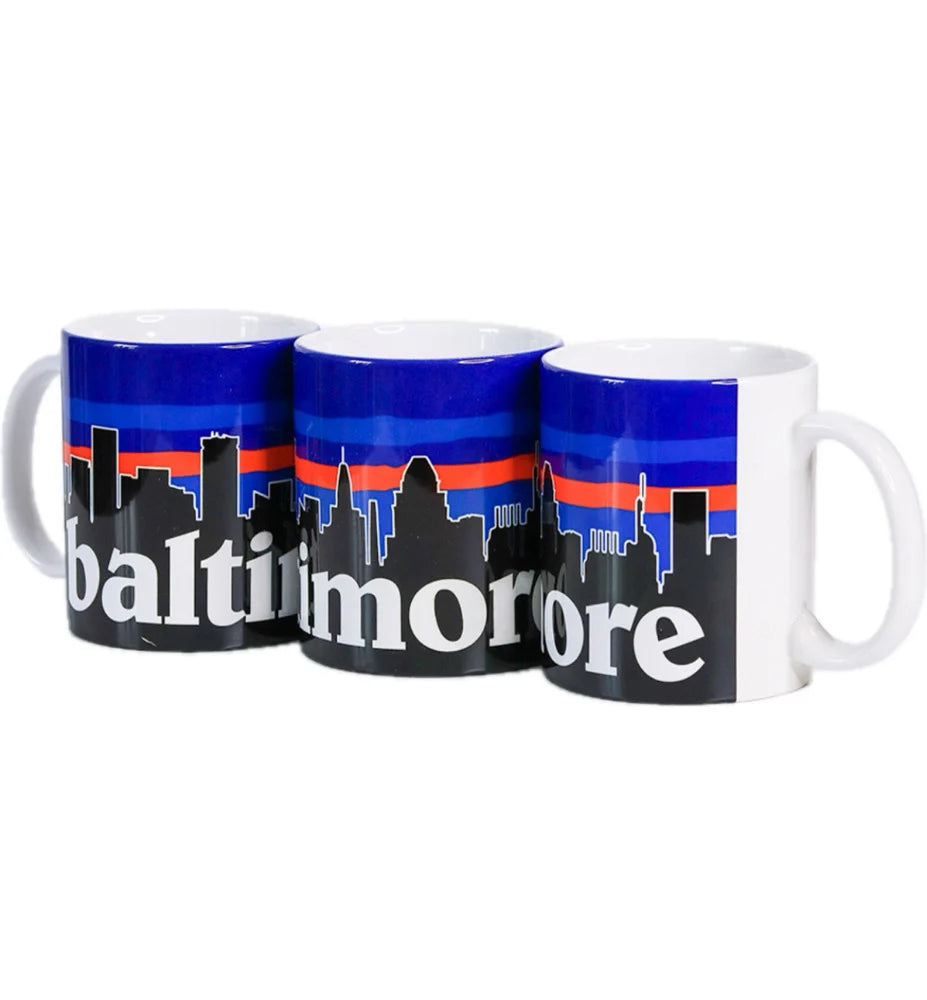 Blue Baltimore Skyline mug