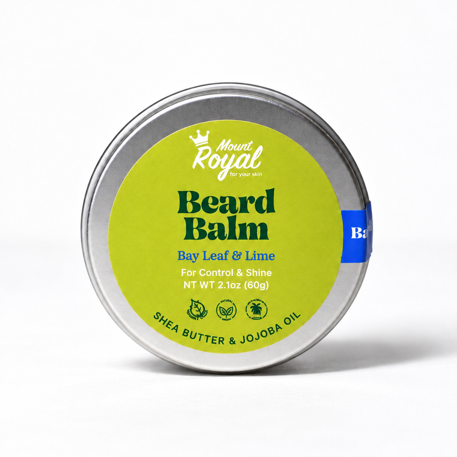 Bay Leaf & Lime Beard Balm in a tin