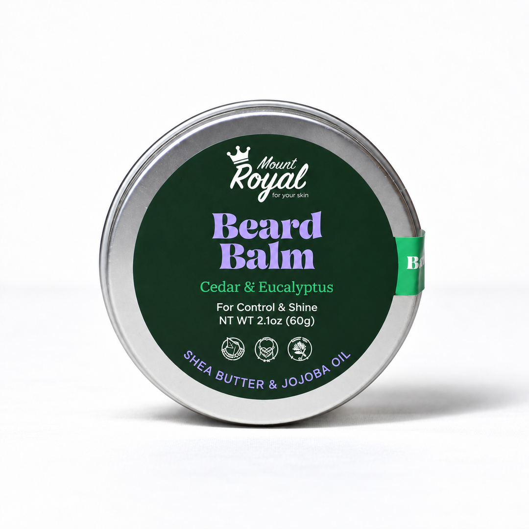 Cedarwood & Eucalyptus Beard Balm in a tin