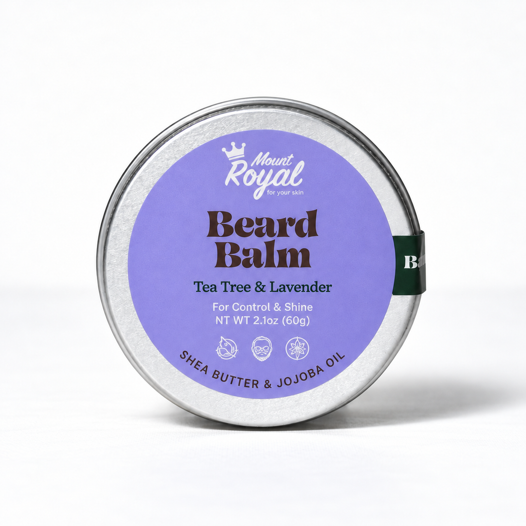 Tea Tree & Lavender Beard Balm in a tin