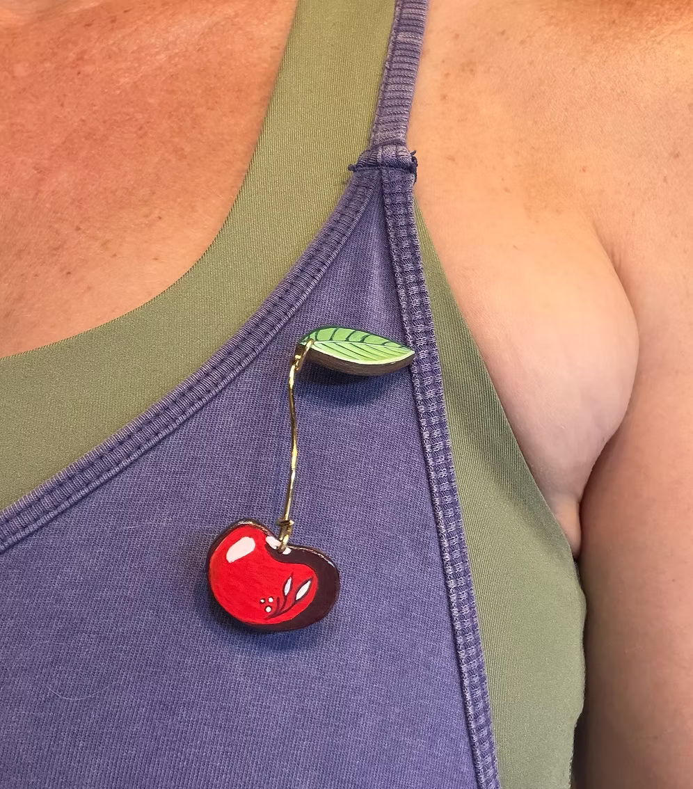 Folk Art Cherry Pin
