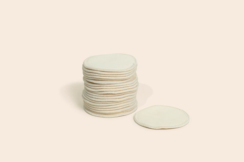 Stack of reusable hemp facial rounds