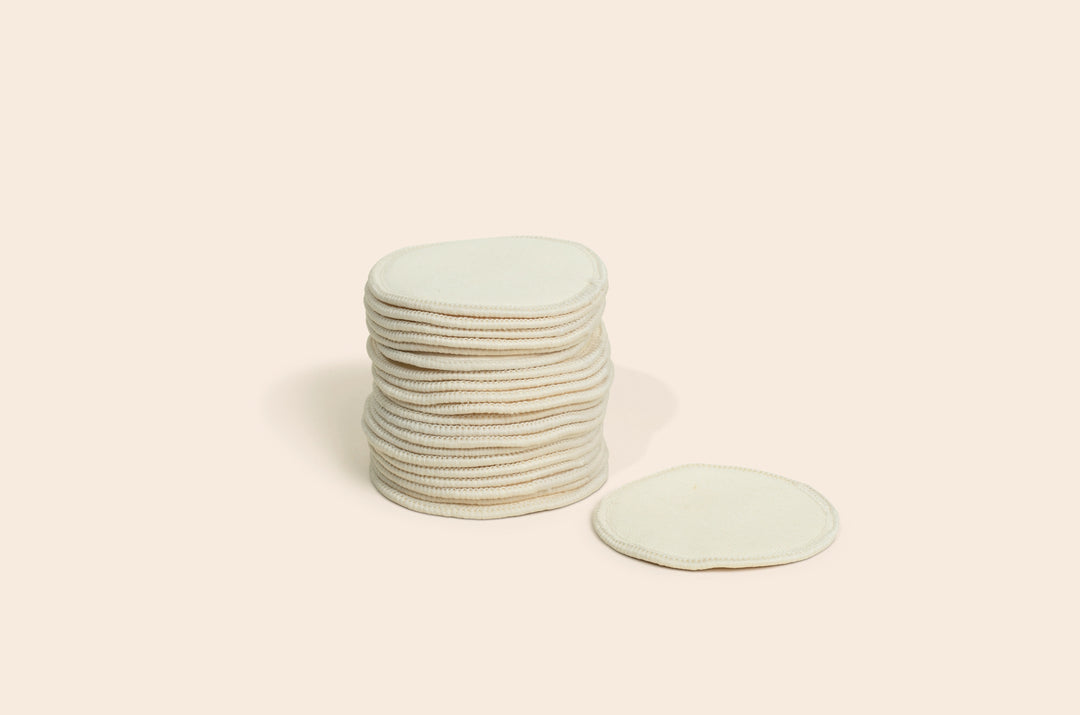 Stack of reusable hemp facial rounds