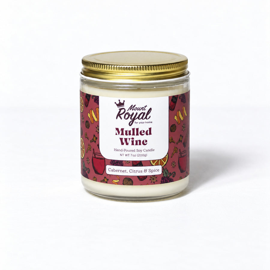Mulled Wine Candle on a bright white background